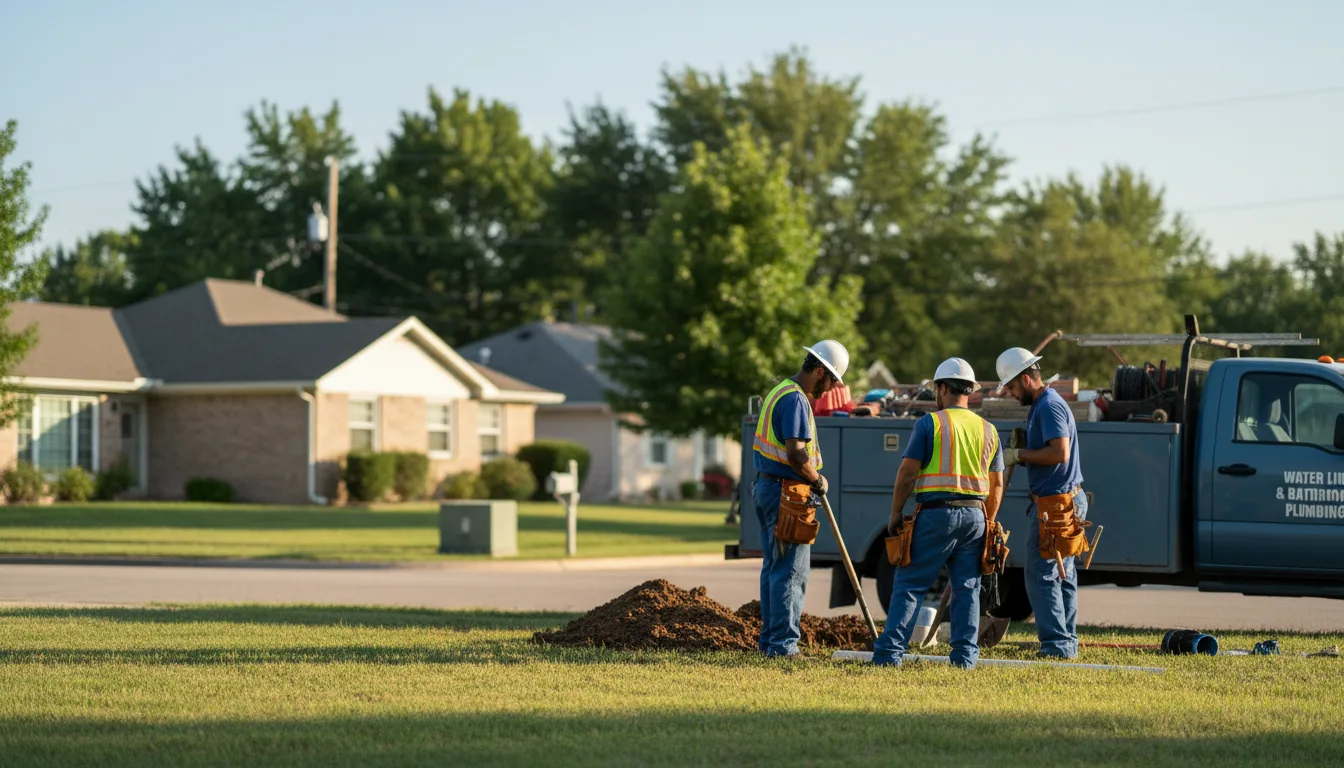 Residential water line and bathroom plumbing service in Clarksdale, MO